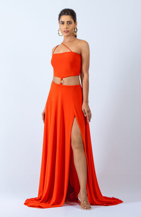 Strappy-Cutout-Slit-Maxi-Dress—Orange-1