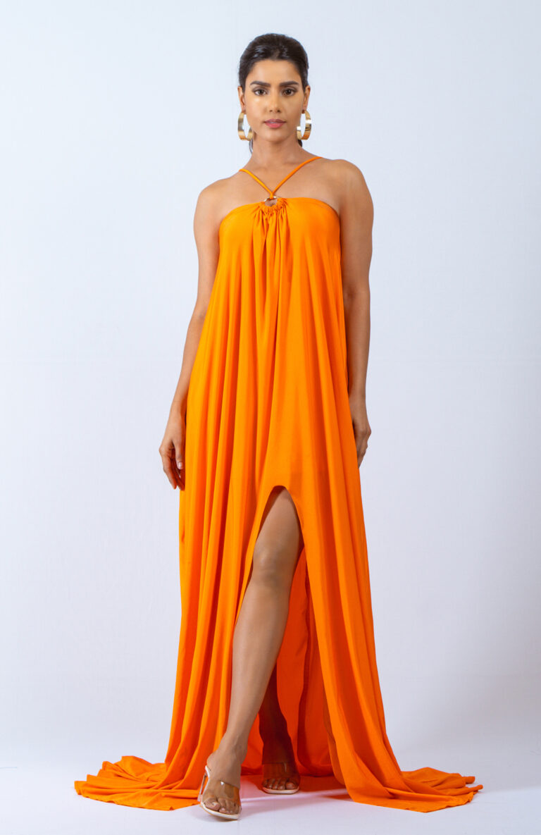 Strappy-Low-Back-Slit-Maxi-Dress---Neon-Orange-5