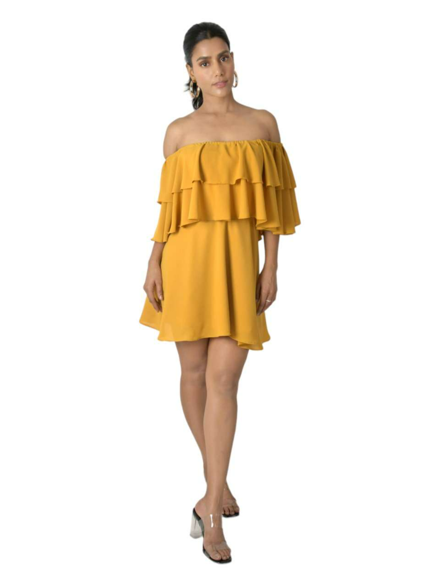 Off Shoulder Ruffle Dress 5